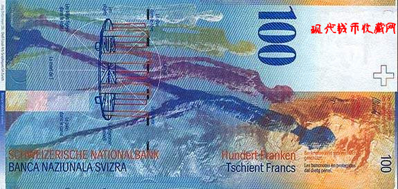 100瑞士法郎的纸币：雕塑家和绘画大师阿尔贝托·贾科梅蒂